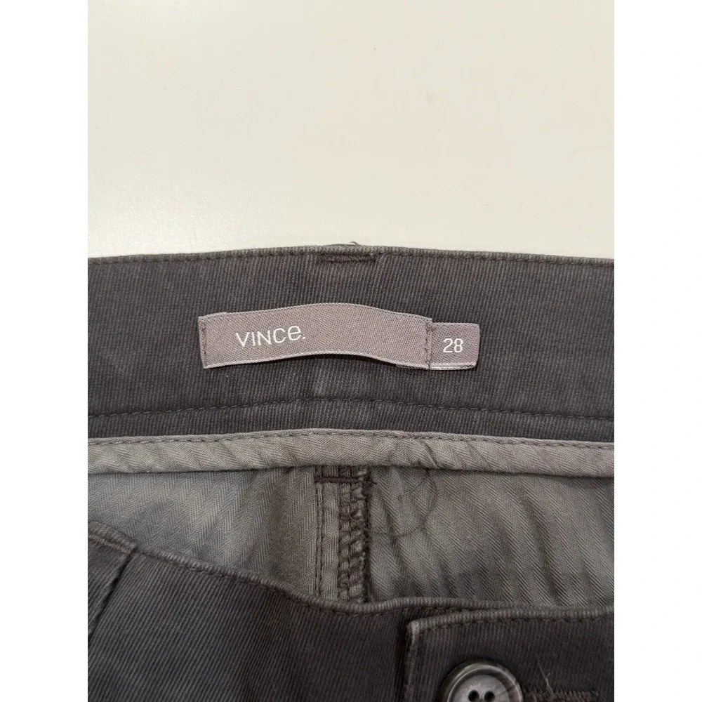 Vince Mens Slim Fit 5-Pocket Pants Black Stretch Cotton Twill Size 28 M0617-2084